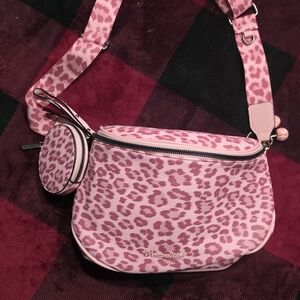 Montana West Pink Leopard Crossbody Bag